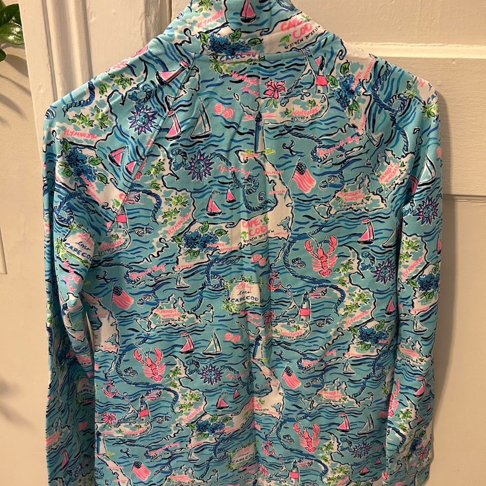 Lilly Pulitzer Blue and Pink Patterned Jacket
